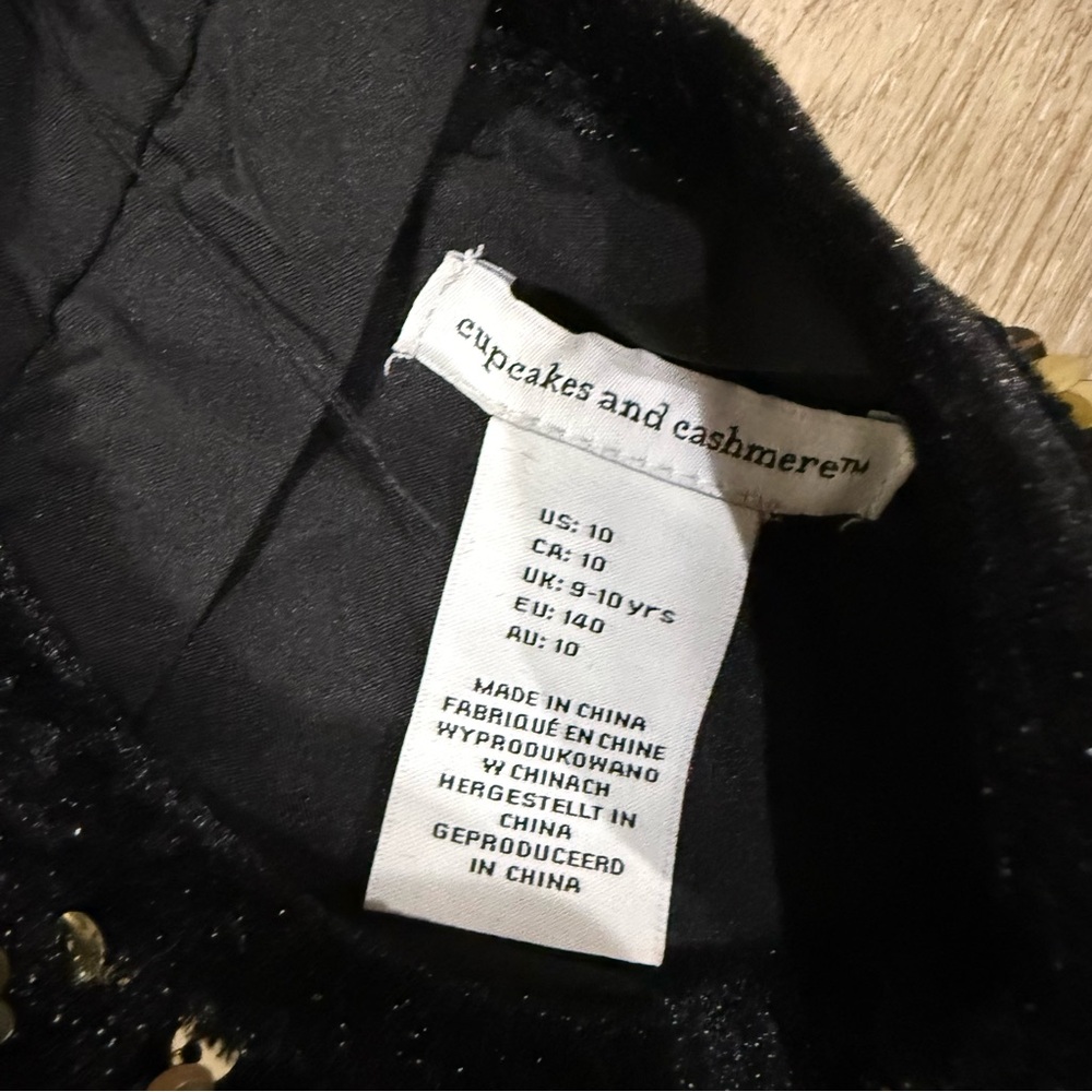 cupcakes & cashmere Black and Gold Sequin A-Line Dress - Picture 2 of 5